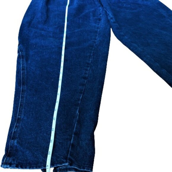 Vintage 90s very high waist baggie studs & zippers embelished denim jeans pants - Picture 6 of 16